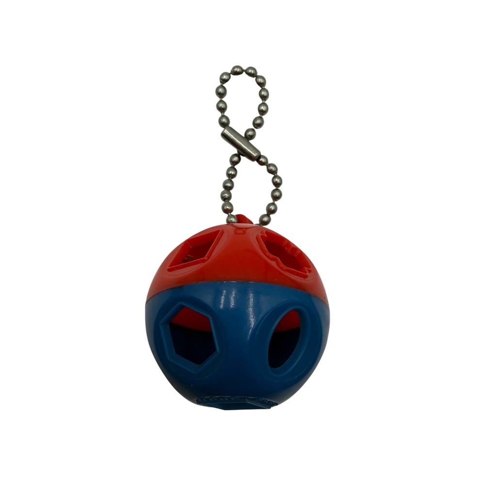 Tupperware Shape-O-Ball Mini Keychain Vintage Red Blue Hong Kong Puzzle Toy